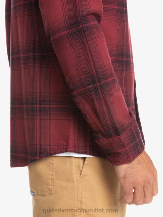 Quiksilver D6JJ1691 miehet rubiiniviini saturn saturninen ruudullinen pitkähihainen paita