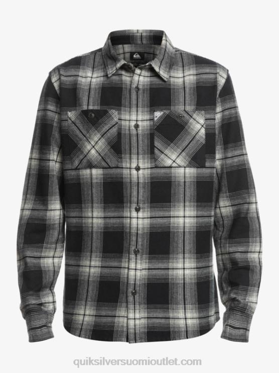 Quiksilver D6JJ1692 miehet musta saturn saturninen ruudullinen pitkähihainen paita