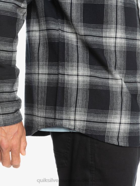 Quiksilver D6JJ1692 miehet musta saturn saturninen ruudullinen pitkähihainen paita