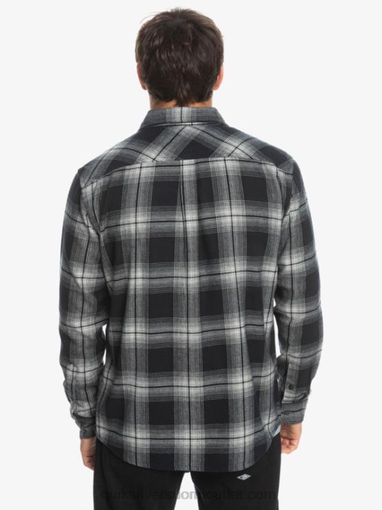Quiksilver D6JJ1692 miehet musta saturn saturninen ruudullinen pitkähihainen paita