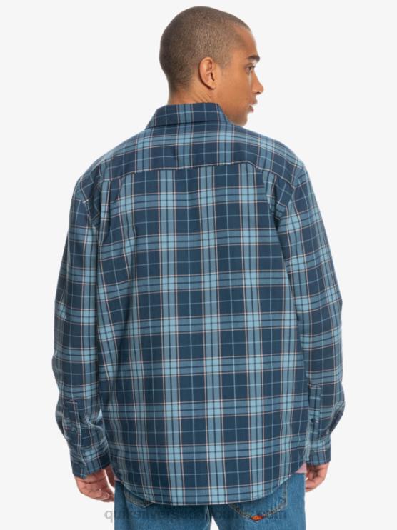 Quiksilver D6JJ1702 miehet insignia sininen vapaa nousu vapaasti kiipeävä eristetty käännettävä flanellipaita