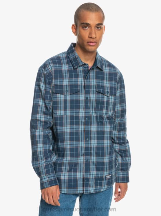 Quiksilver D6JJ1702 miehet insignia sininen vapaa nousu vapaasti kiipeävä eristetty käännettävä flanellipaita