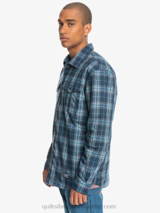 Quiksilver D6JJ1702 miehet insignia sininen vapaa nousu vapaasti kiipeävä eristetty käännettävä flanellipaita
