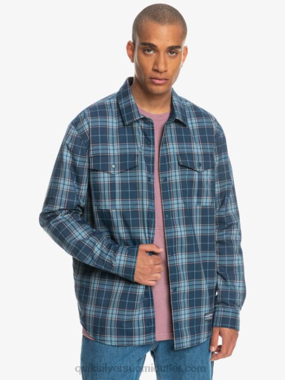 Quiksilver D6JJ1702 miehet insignia sininen vapaa nousu vapaasti kiipeävä eristetty käännettävä flanellipaita