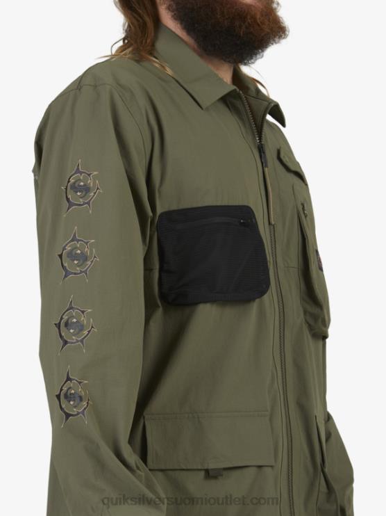 Quiksilver D6JJ1718 miehet rypäleen lehtiä Under sky pitkähihainen paita