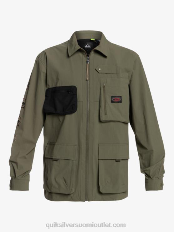 Quiksilver D6JJ1718 miehet rypäleen lehtiä Under sky pitkähihainen paita