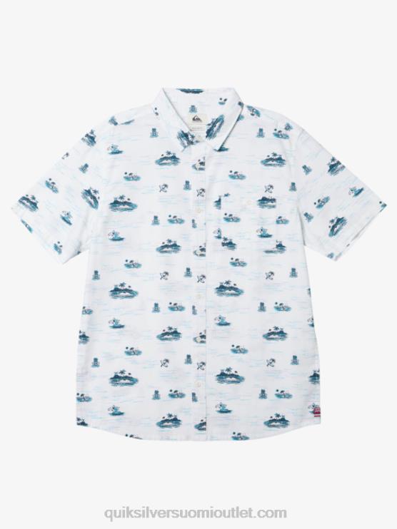 Quiksilver D6JJ1725 miehet valkoinen hawaii lost at sea lyhythihainen paita