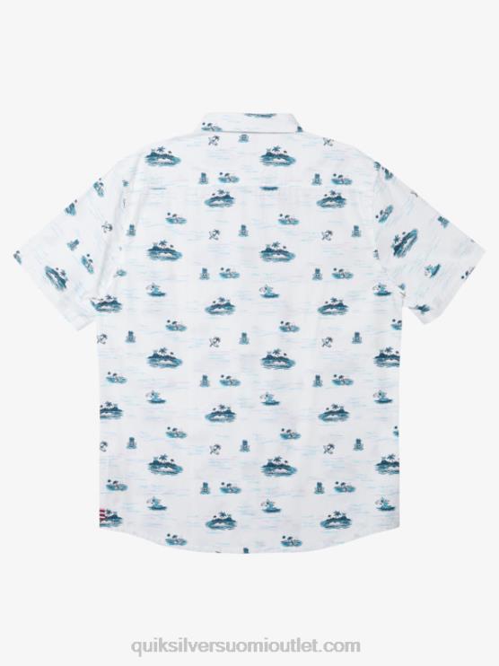 Quiksilver D6JJ1725 miehet valkoinen hawaii lost at sea lyhythihainen paita
