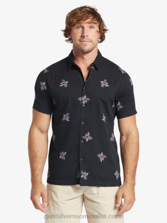 Quiksilver D6JJ424 miehet mustat pienet polkimet Waterman small pedals lyhythihainen paita