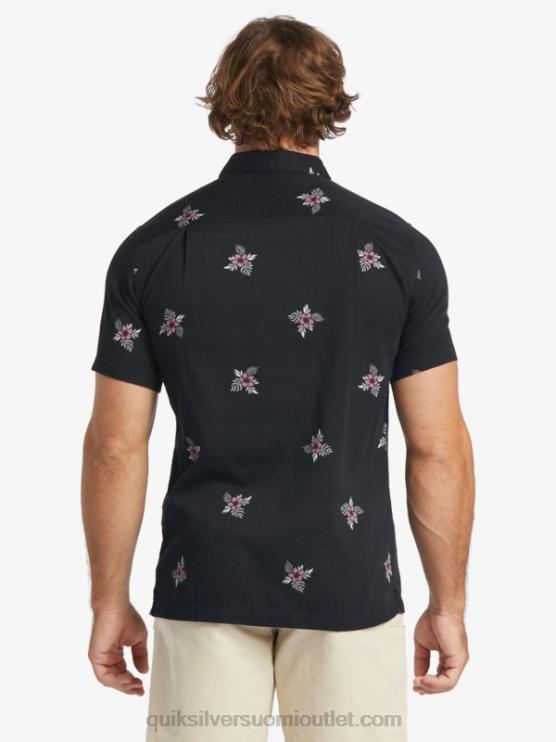 Quiksilver D6JJ424 miehet mustat pienet polkimet Waterman small pedals lyhythihainen paita