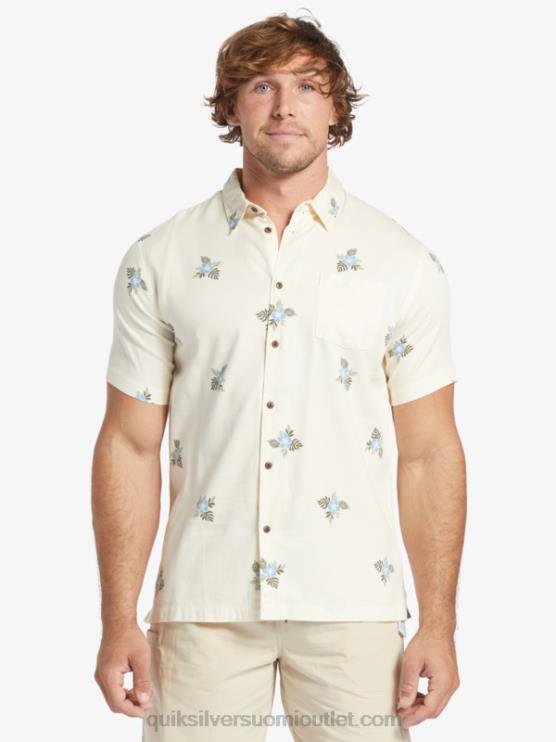 Quiksilver D6JJ425 miehet antiikkivalkoiset pienet polkimet Waterman small pedals lyhythihainen paita