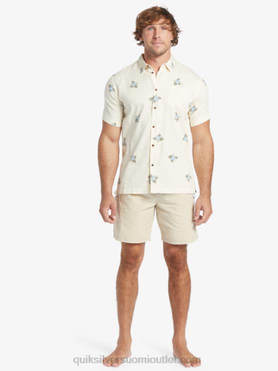 Quiksilver D6JJ425 miehet antiikkivalkoiset pienet polkimet Waterman small pedals lyhythihainen paita
