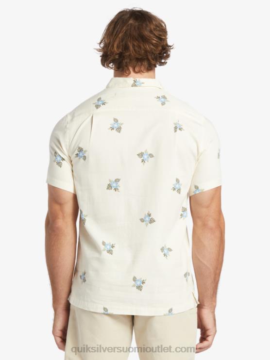 Quiksilver D6JJ425 miehet antiikkivalkoiset pienet polkimet Waterman small pedals lyhythihainen paita