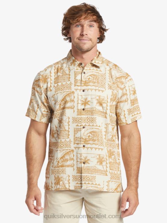 Quiksilver D6JJ432 miehet ruskean riisin surffausmatkailijat Waterman Surf trippers lyhythihainen paita