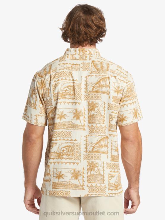Quiksilver D6JJ432 miehet ruskean riisin surffausmatkailijat Waterman Surf trippers lyhythihainen paita