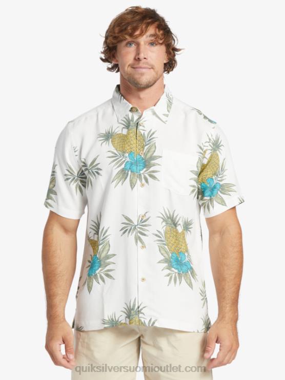 Quiksilver D6JJ450 miehet antiikki valkoinen kenttätyö Waterman field work lyhythihainen paita