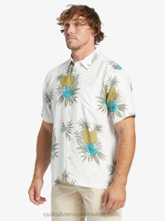 Quiksilver D6JJ450 miehet antiikki valkoinen kenttätyö Waterman field work lyhythihainen paita
