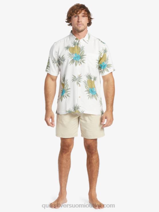 Quiksilver D6JJ450 miehet antiikki valkoinen kenttätyö Waterman field work lyhythihainen paita