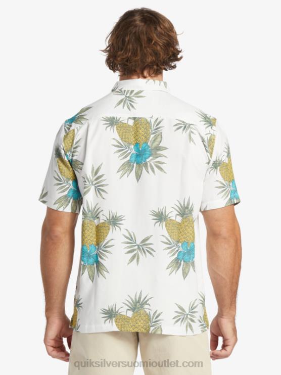 Quiksilver D6JJ450 miehet antiikki valkoinen kenttätyö Waterman field work lyhythihainen paita
