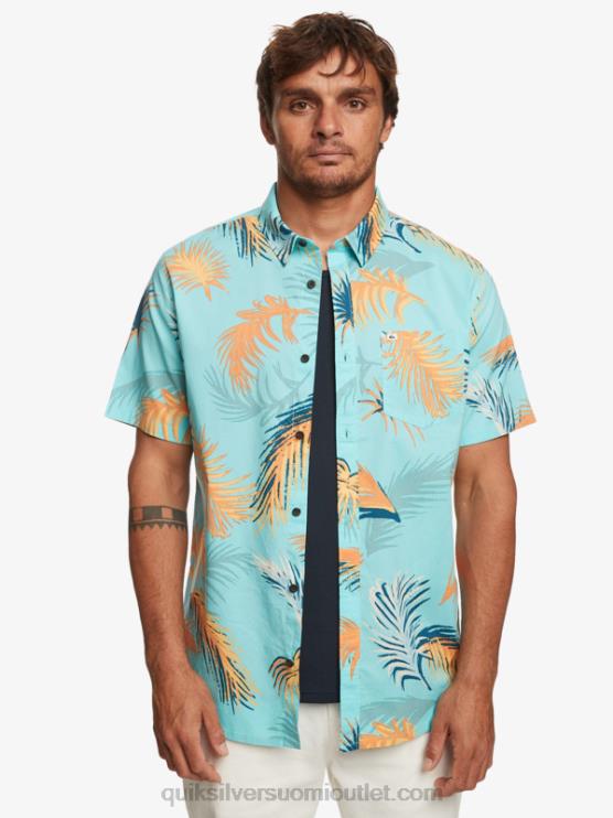 Quiksilver D6JJ552 miehet enkelinsininen trooppinen häiriö Trooppinen glitch lyhythihainen paita