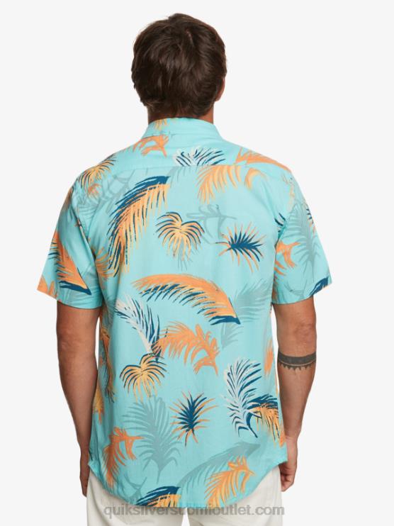 Quiksilver D6JJ552 miehet enkelinsininen trooppinen häiriö Trooppinen glitch lyhythihainen paita