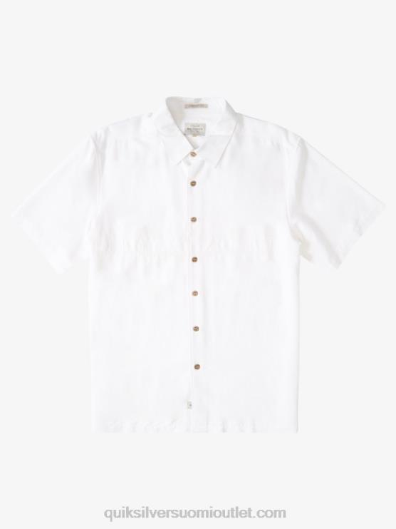 Quiksilver D6JJ867 miehet valkoinen Waterman Tahiti Palms Premium ryppyjä estävä paita