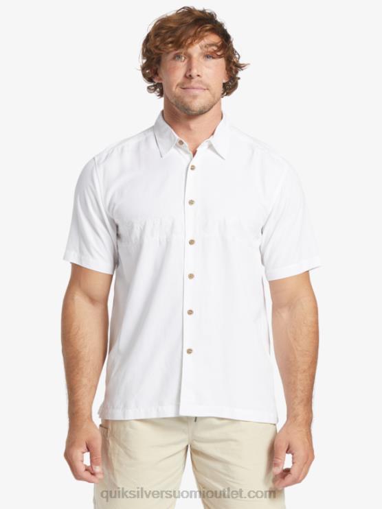 Quiksilver D6JJ867 miehet valkoinen Waterman Tahiti Palms Premium ryppyjä estävä paita