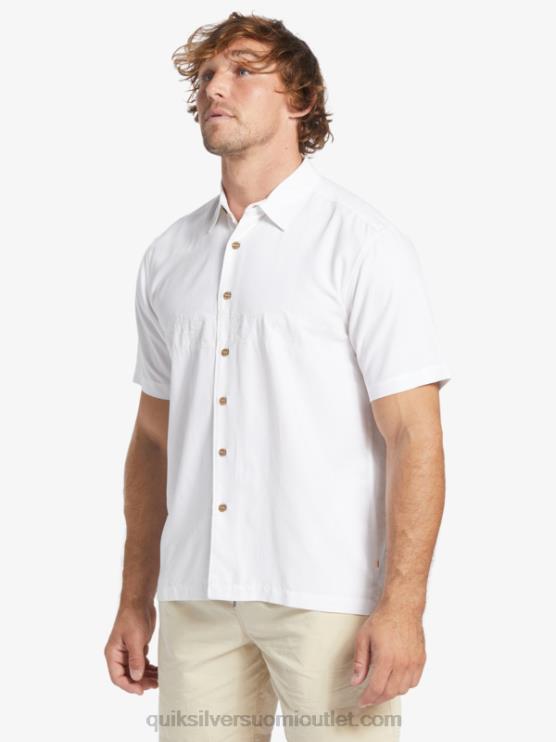 Quiksilver D6JJ867 miehet valkoinen Waterman Tahiti Palms Premium ryppyjä estävä paita