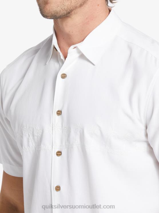 Quiksilver D6JJ867 miehet valkoinen Waterman Tahiti Palms Premium ryppyjä estävä paita
