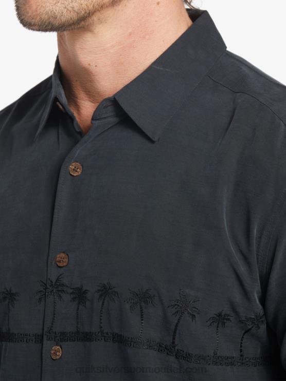 Quiksilver D6JJ868 miehet musta Waterman Tahiti Palms Premium ryppyjä estävä paita