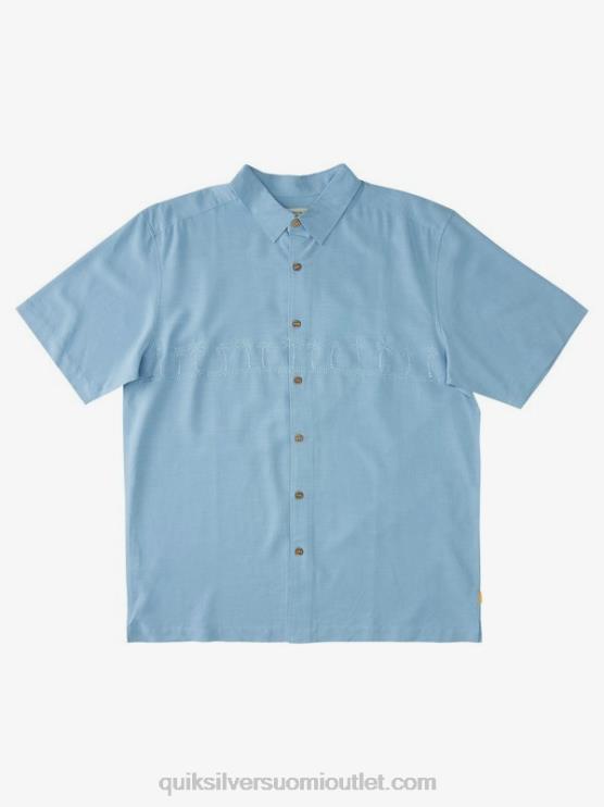 Quiksilver D6JJ870 miehet hämärän sininen Waterman Tahiti Palms Premium ryppyjä estävä paita