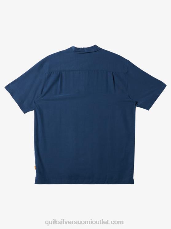 Quiksilver D6JJ872 miehet lippu sininen Waterman Tahiti Palms Premium ryppyjä estävä paita