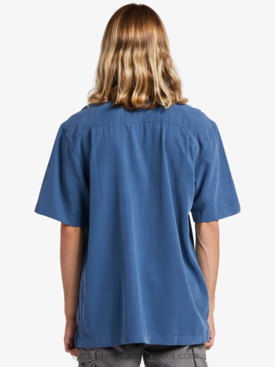 Quiksilver D6JJ872 miehet lippu sininen Waterman Tahiti Palms Premium ryppyjä estävä paita