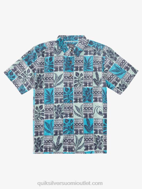Quiksilver D6JJ915 miehet siniset turkoosit lehtilaatikot waterman leaf boxes havaijilainen paita