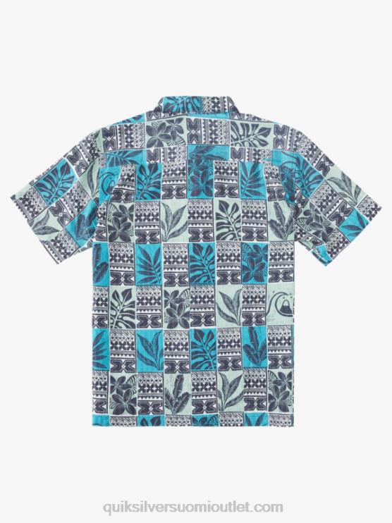 Quiksilver D6JJ915 miehet siniset turkoosit lehtilaatikot waterman leaf boxes havaijilainen paita