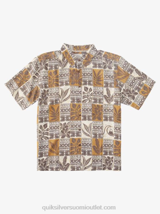 Quiksilver D6JJ918 miehet ruskean riisin lehtilaatikoita waterman leaf boxes havaijilainen paita