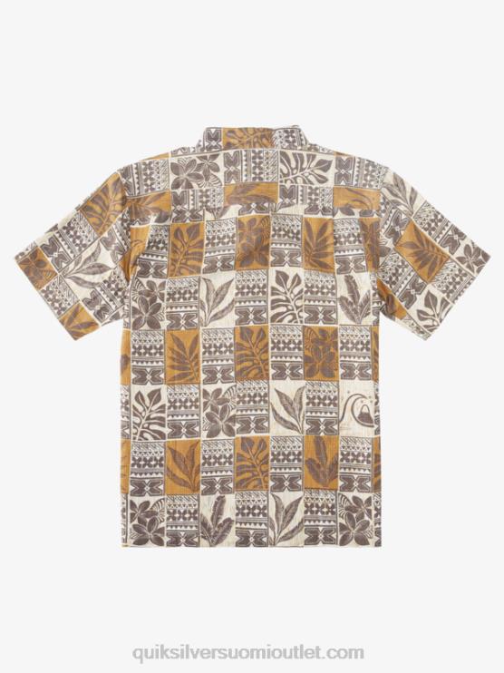 Quiksilver D6JJ918 miehet ruskean riisin lehtilaatikoita waterman leaf boxes havaijilainen paita