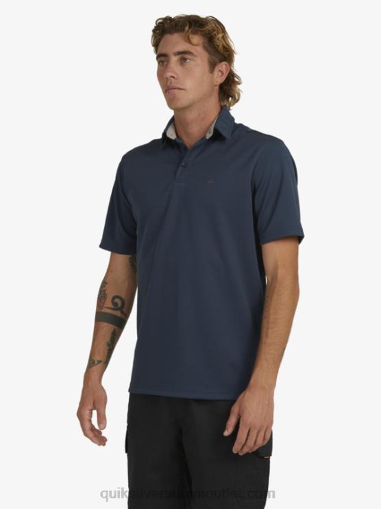Quiksilver D6JJ96 miehet keskiyön laivasto Waterman vesi lyhythihainen poolopaita
