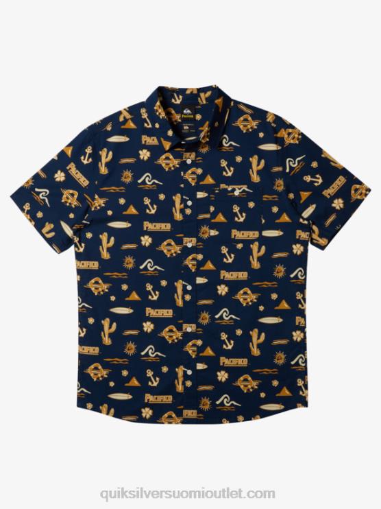 Quiksilver x Pacifico D6JJ15 miehet laivasto bleiseri lyhythihainen paita