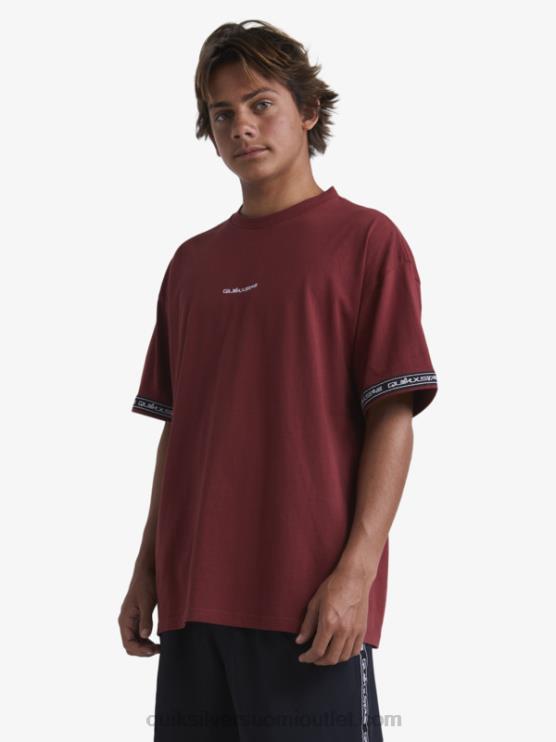 Quiksilver x Stab D6JJ1864 miehet rubiiniviini 90-luvun t-paita