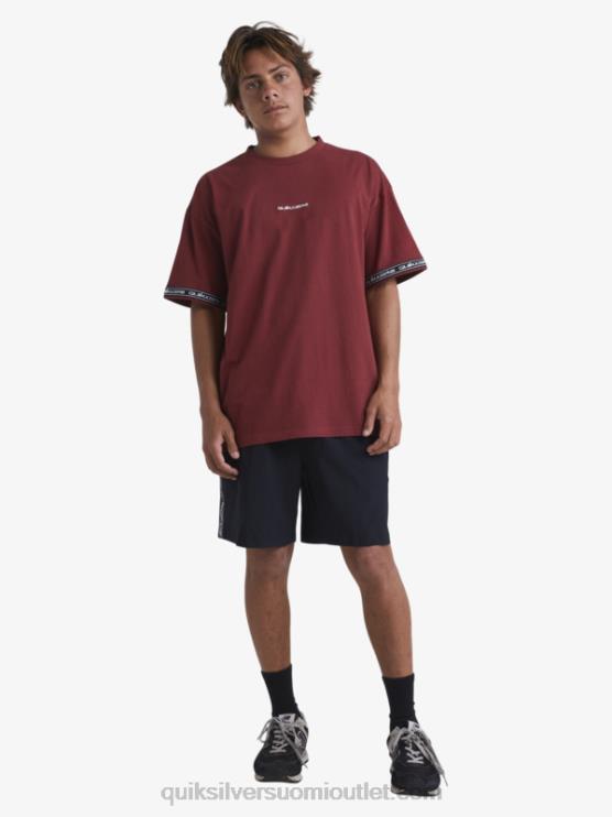 Quiksilver x Stab D6JJ1864 miehet rubiiniviini 90-luvun t-paita