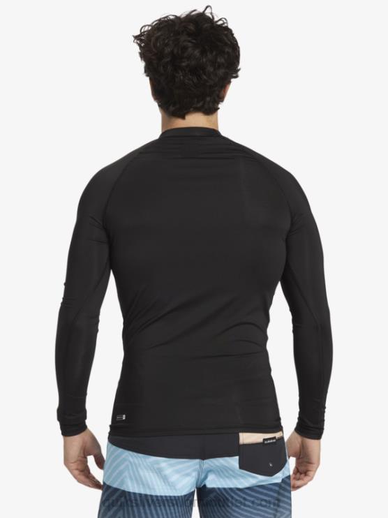 Quiksilver D6JJ1105 miehet musta hawaii double down upf 50 pitkähihainen surffipaita