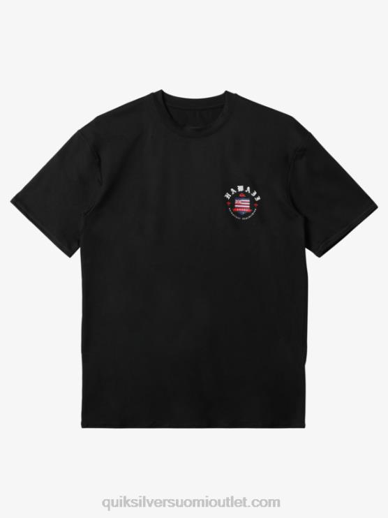 Quiksilver D6JJ1123 miehet musta Hawaii Royal upf 50 lyhythihainen surffauspaita