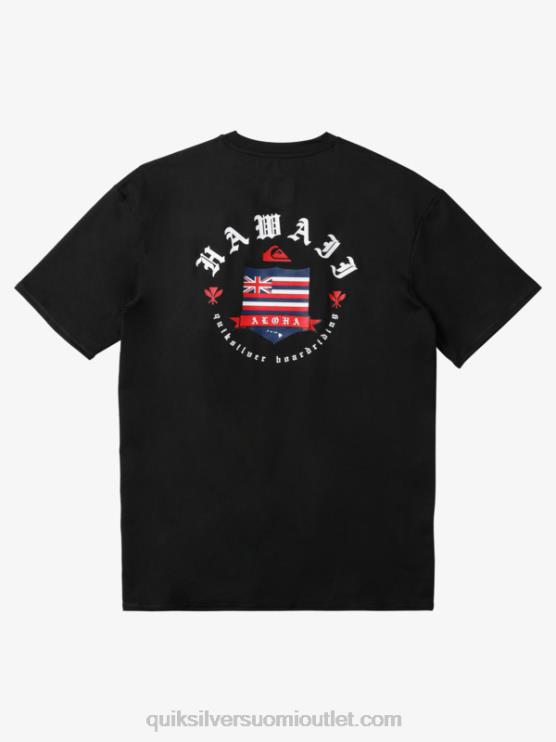Quiksilver D6JJ1123 miehet musta Hawaii Royal upf 50 lyhythihainen surffauspaita