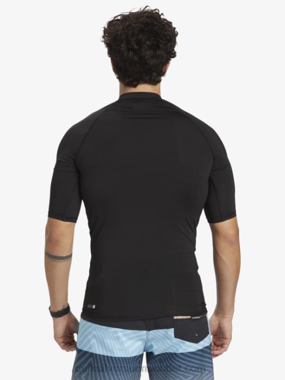 Quiksilver D6JJ1170 miehet musta hawaii double down upf 50 lyhythihainen surffipaita