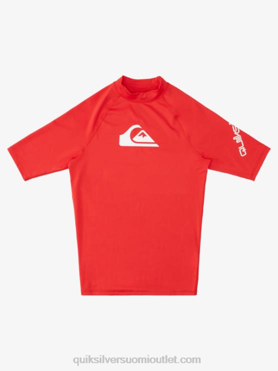 Quiksilver D6JJ1266 miehet näppärä punainen kaikkien aikojen lyhythihainen upf 50 rashguard