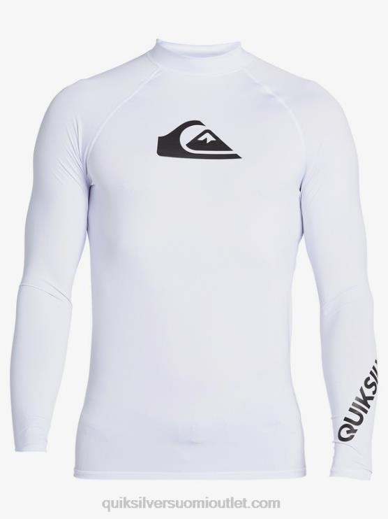 Quiksilver D6JJ1429 miehet valkoinen kaikki aikojen pitkähihainen upf 50 rashguard