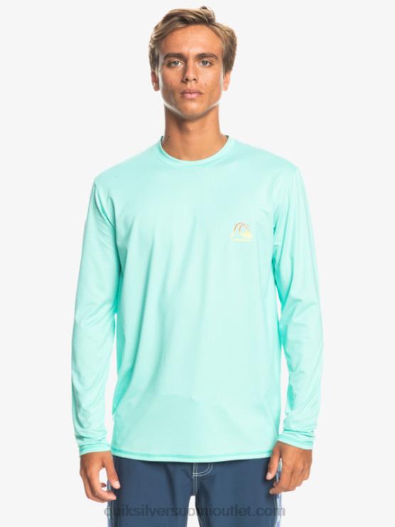 Quiksilver D6JJ1471 miehet altaan vihreä kanerva Heritage Heather pitkähihainen upf 50 surffauspaita