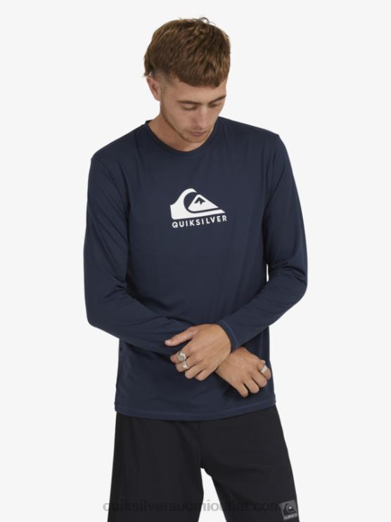 Quiksilver D6JJ1582 miehet laivasto bleiseri solid streak pitkähihainen upf 50 surffit-paita