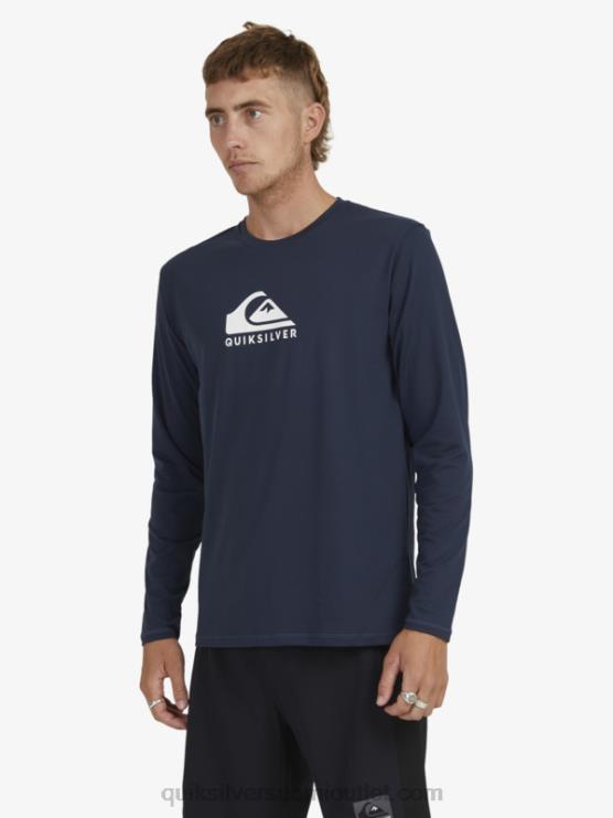 Quiksilver D6JJ1582 miehet laivasto bleiseri solid streak pitkähihainen upf 50 surffit-paita